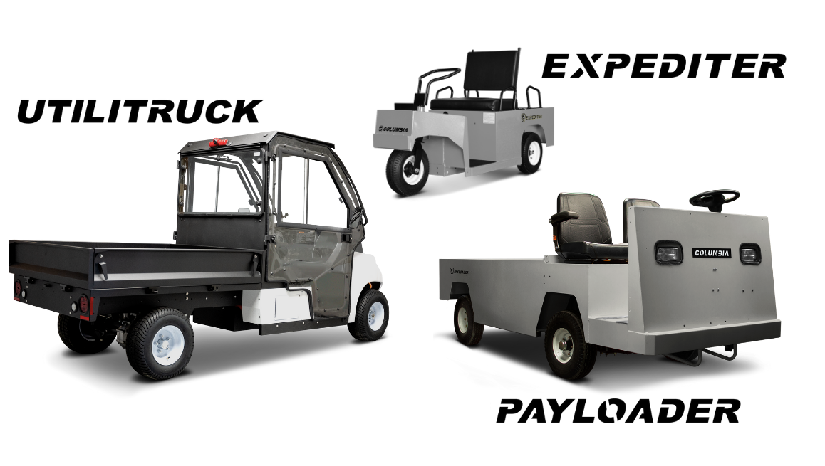 Grey Columbia Payloader, Utilitruck and Expediter